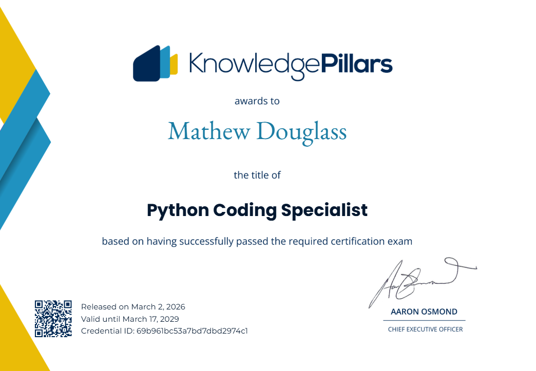 Python Coding Specialist Certificate